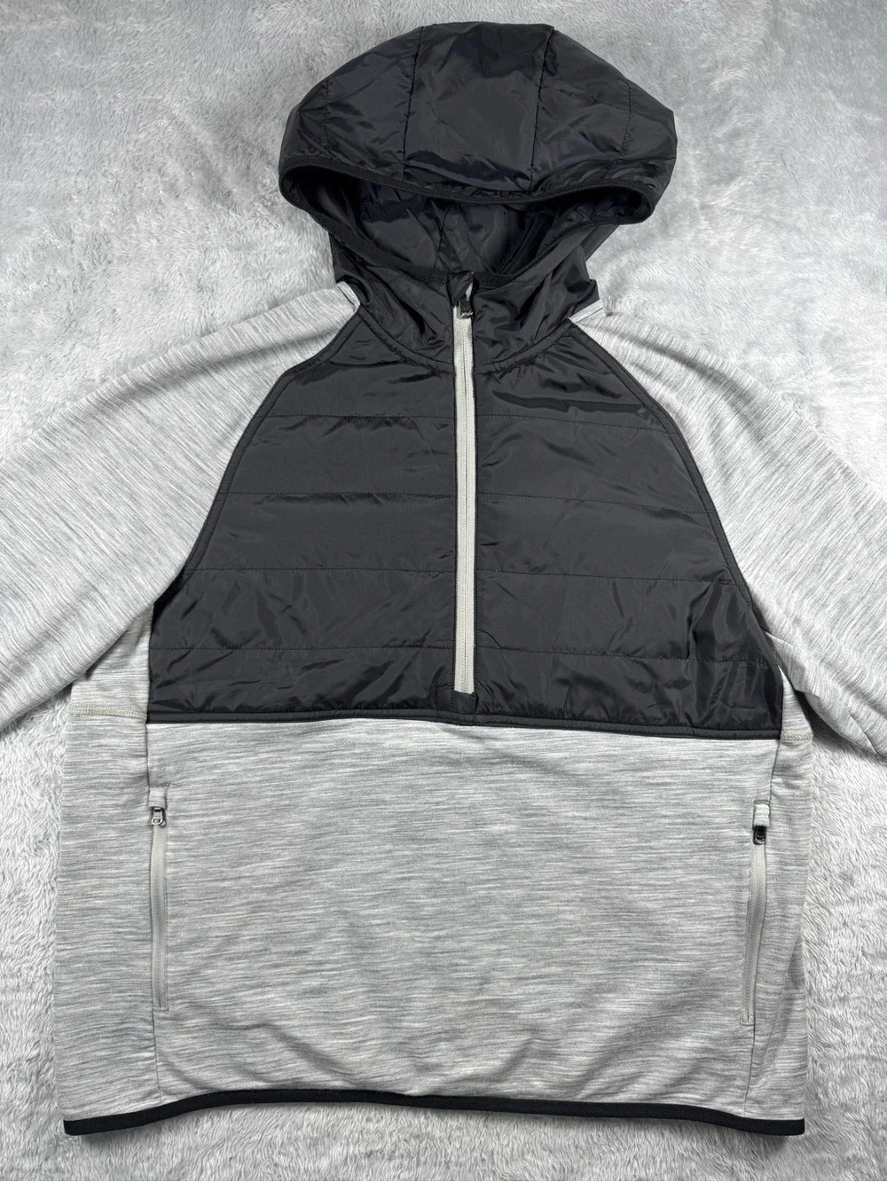RLX Ralph Lauren Hybrid Wool Quarter Zip Hoodie Large